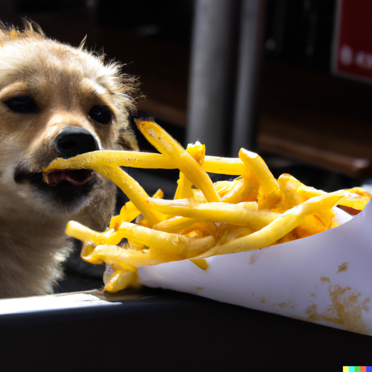 DALL·E 2022-08-20 21.57.42 - A dog eats french fries.png