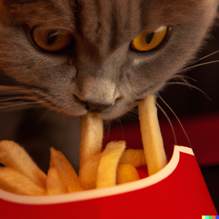 DALL·E 2022-08-20 21.56.34 - A cat eats french fries.png