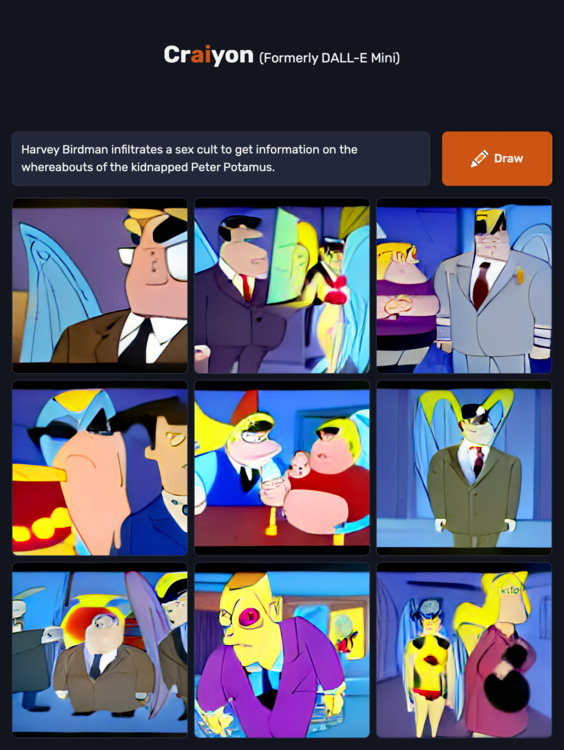 craiyon_103601_Harvey_Birdman_infiltrates_a_sex_cult_to_get_information_on_the_whereabouts_of_the_ki.thumb.png.403b75d4b7576c7ce1bb0537c155599b.png